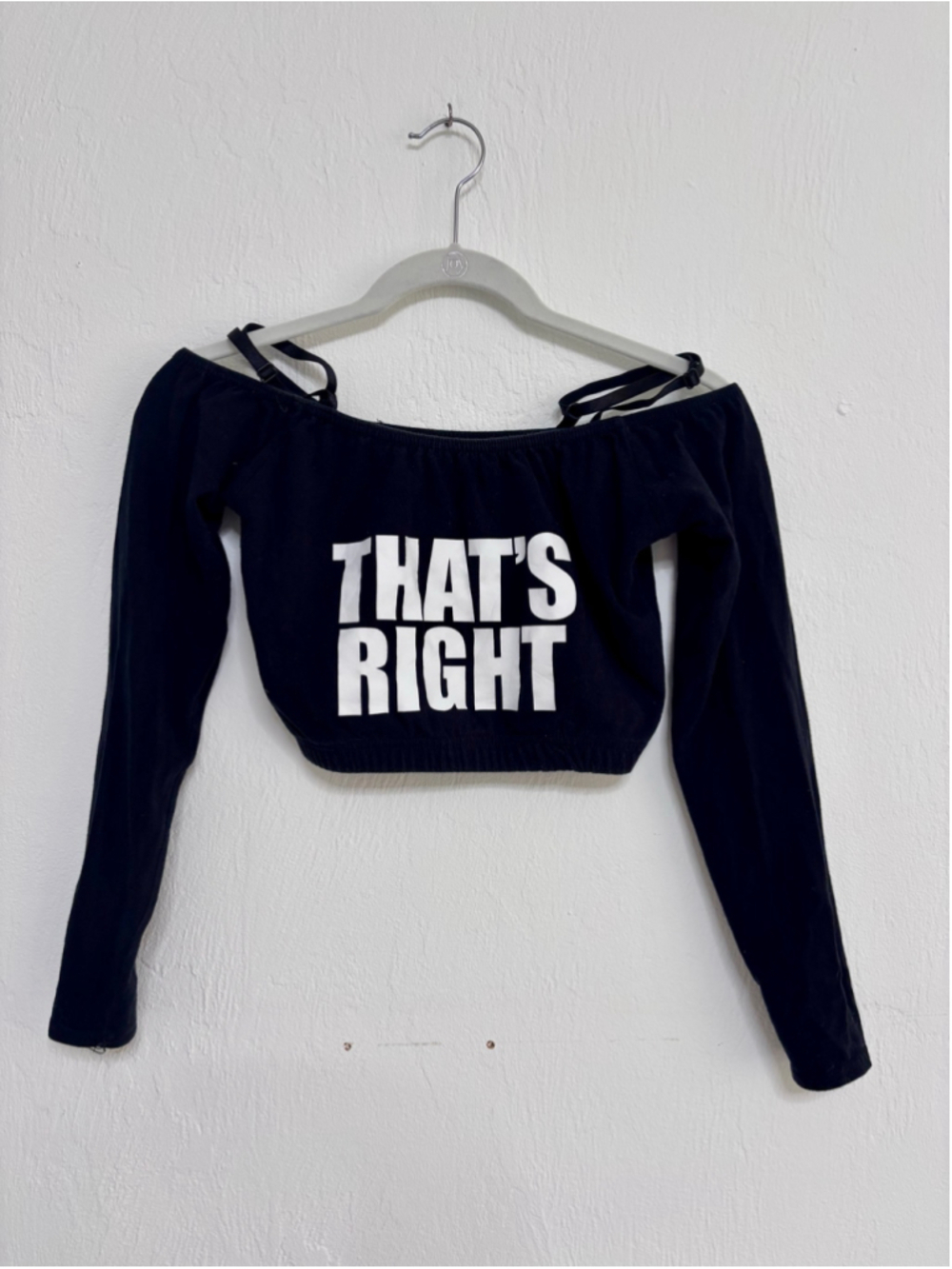 Women's Costume Gallery Black Crop Top Dance Costume "That's Right" M